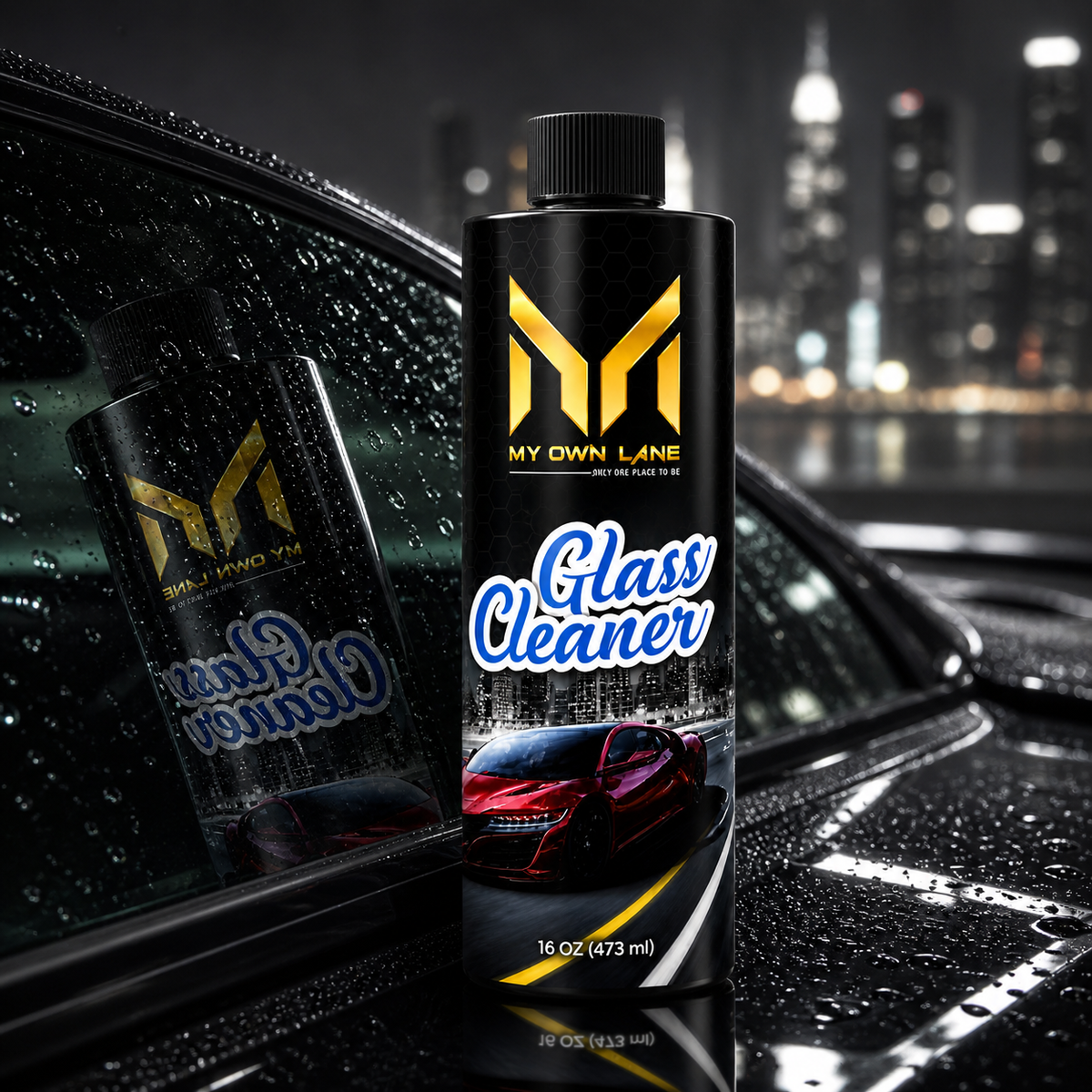 My Own Lane Automotive Glass Cleaner | Streak-Free Formula for Windshields, Windows & Mirrors | Interior & Exterior Safe | 16 oz
