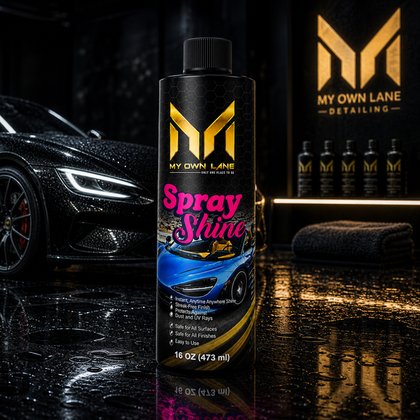 My Own Lane Spray Shine | Quick Detail Spray for Instant Gloss, Dust Removal & UV Protection | Streak-Free on All Surfaces | 16 oz