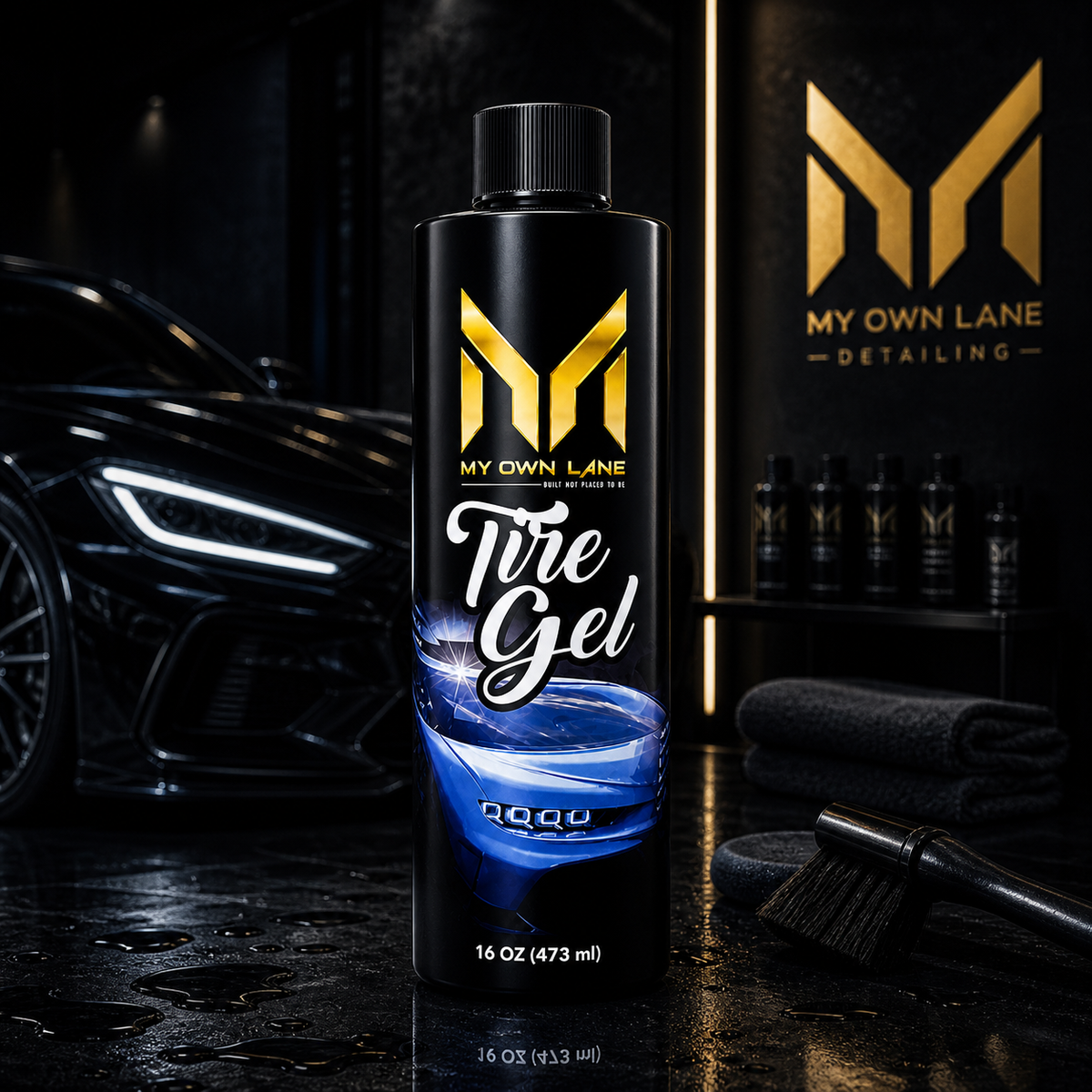 My Own Lane Tire Gel | High-Gloss Tire Shine & Dressing for a Long-Lasting Satin or Wet Look Finish | 16 oz